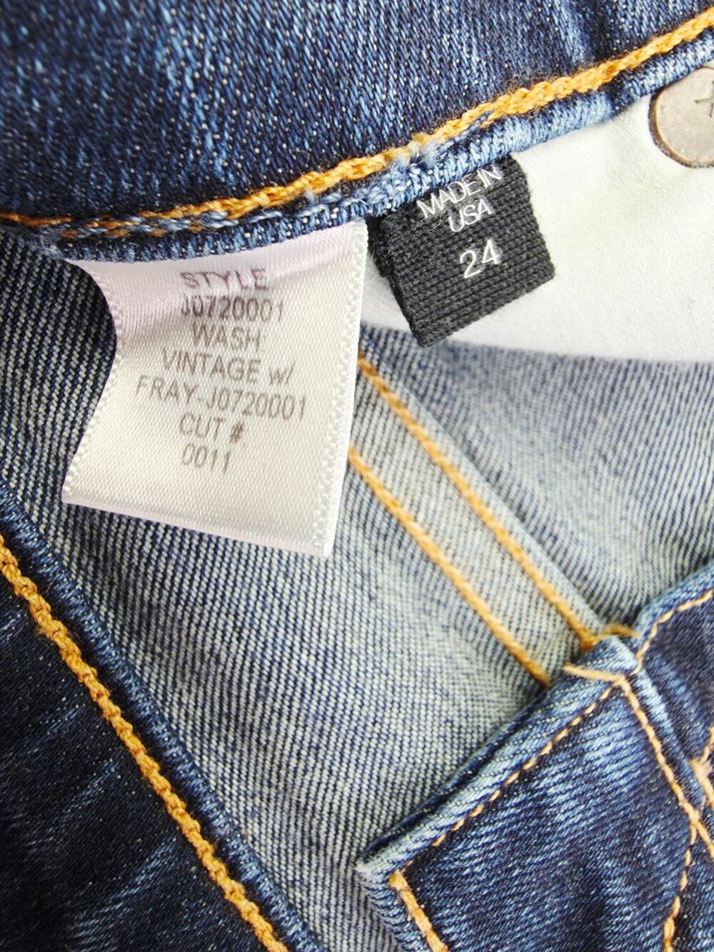 Veronica Beard Kate 10" Skinny Womens Size 24X27 Raw Hem Blue Denim Jeans USA - Picture 6 of 12